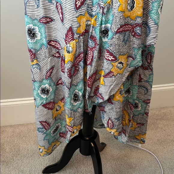 BCBGeneration Multicolored Faux Wrap Pull On  A-line Maxi Skirt Women's Large - Picture 4 of 8